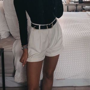 BDG - urban outfitters trouser shorts - CREAM WHITE